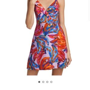 Farm Rio Colored Bananas Wrap Midi Dress